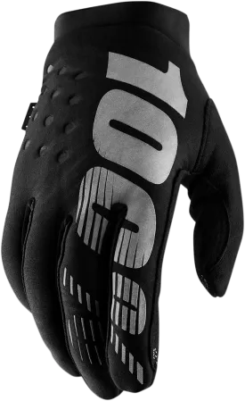 100% Brisker Gloves - Black/Gray - 2XL 10003-00004