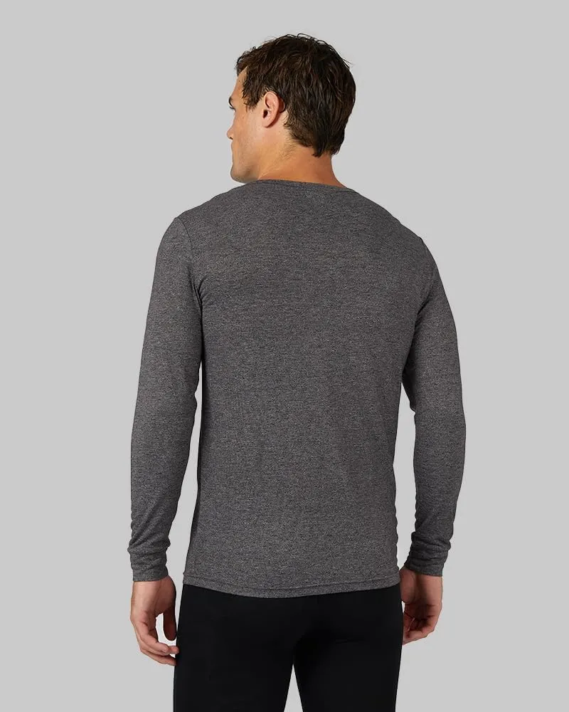 32 Degrees Heat Men's Lightweight Crew Baselayer Top | Form Fitting | Long Sleeve| 4-Way Stretch | Thermal