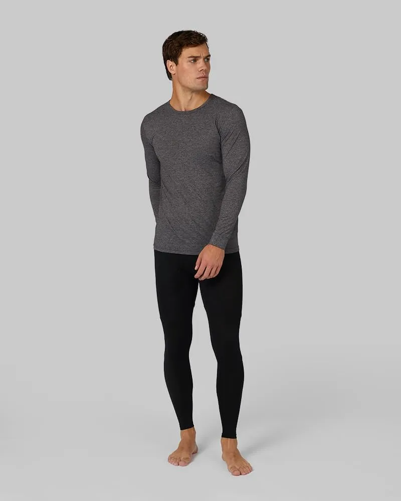 32 Degrees Heat Men's Lightweight Crew Baselayer Top | Form Fitting | Long Sleeve| 4-Way Stretch | Thermal