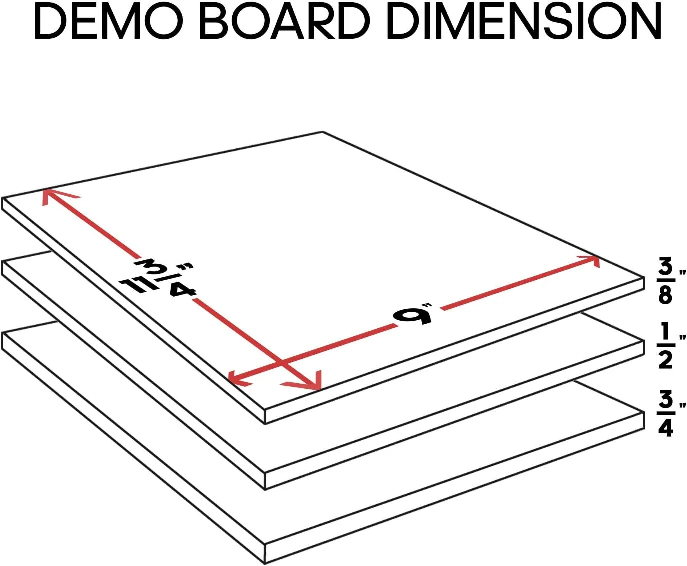AAMA Martial Arts Taekwondo Karate Demonstration Breaking Board Bundle 9" (W) X 11-3/4 (L)