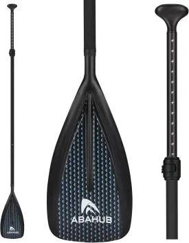 Abahub SUP Paddles - 3 Piece Adjustable Stand up Paddle - Lightweight Oar for Paddleboard, Aluminum Alloy PU Coated Shaft 68" - 84", Black/Blue/Green/Orange/Red/Yellow Plastic Nylon Blade