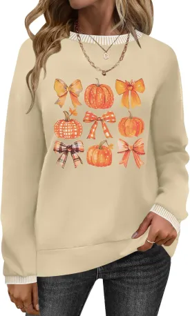 AKEWEI Womens Casual Crewneck Sweatshirts Long Sleeve Shirt Lightweight Tunic Pullover Tops S-XXL