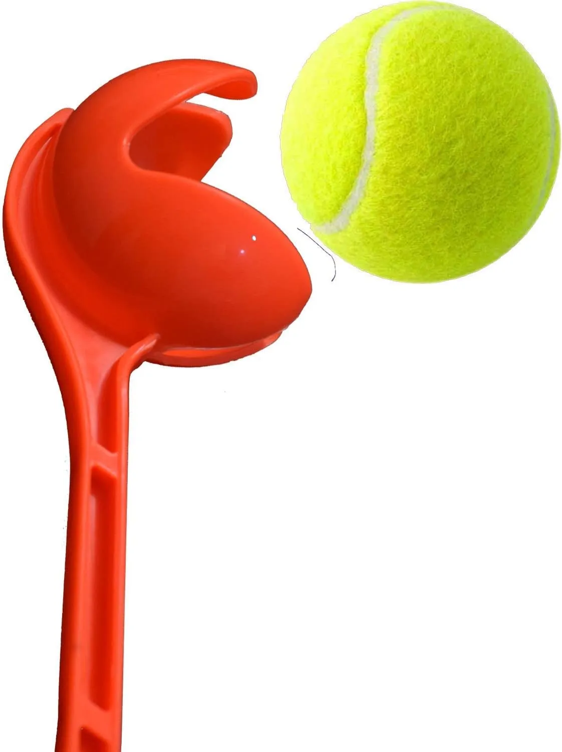 AnNafi Speed Arm Ball Thrower | Cricket Practice Launcher & Pickup | Dog Fetch & Fold Set | Cricket Equipment (Only Thrower, Orange)