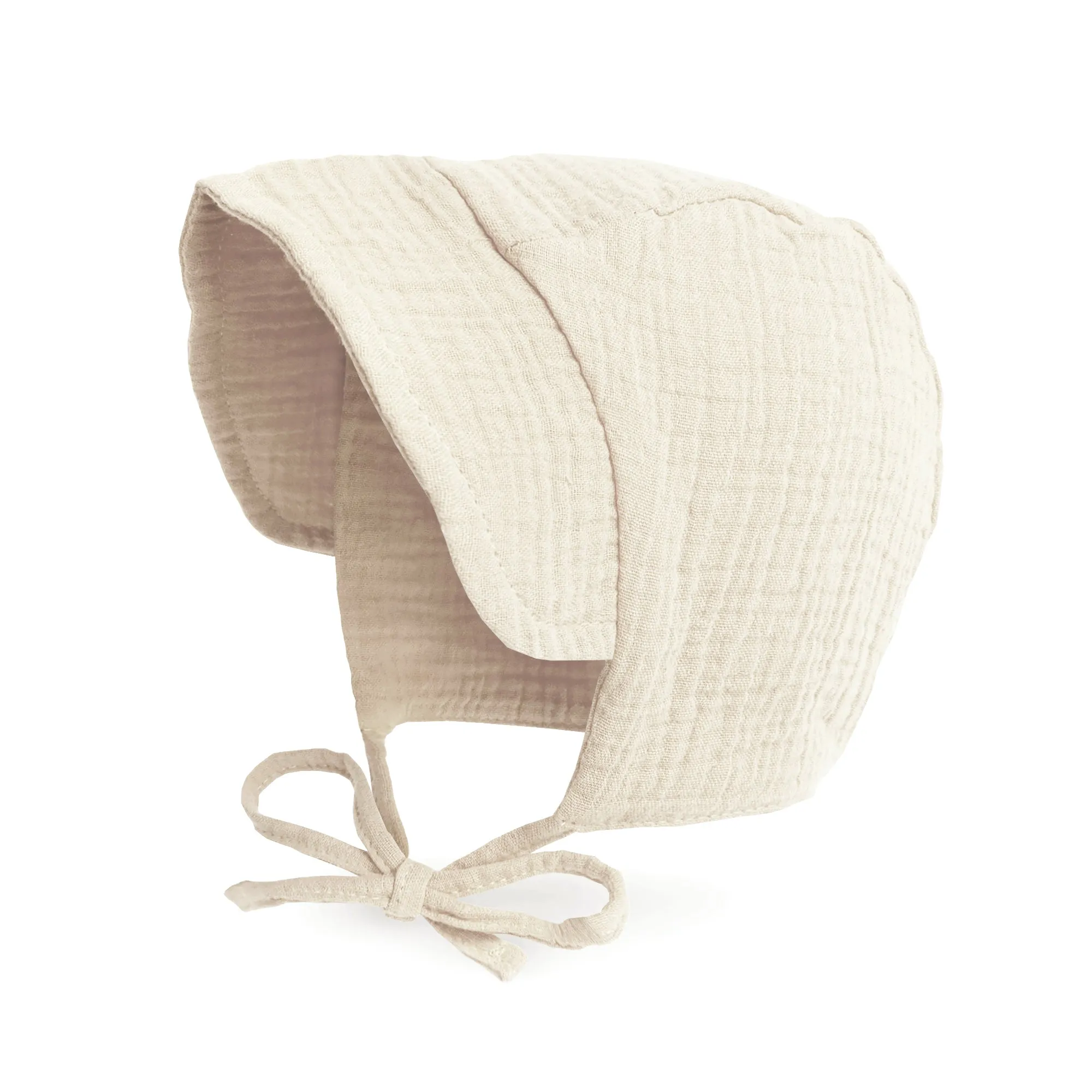 Baby Brimmed Muslin Bonnet UPF 50  Sun Hat | Pink