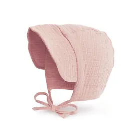 Baby Brimmed Muslin Bonnet UPF 50  Sun Hat | Pink