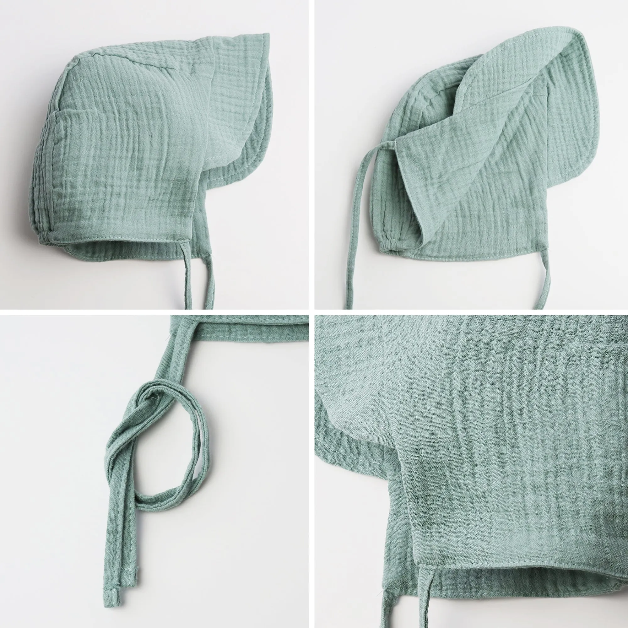 Baby Brimmed Muslin Bonnet UPF 50  Sun Hat | Pink