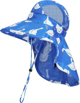 Baby Sun Hat UPF 50  Sun Protective Toddler Wide Brim Hat Swim Beach Pool Outdoor Hat for Baby Boys Girls