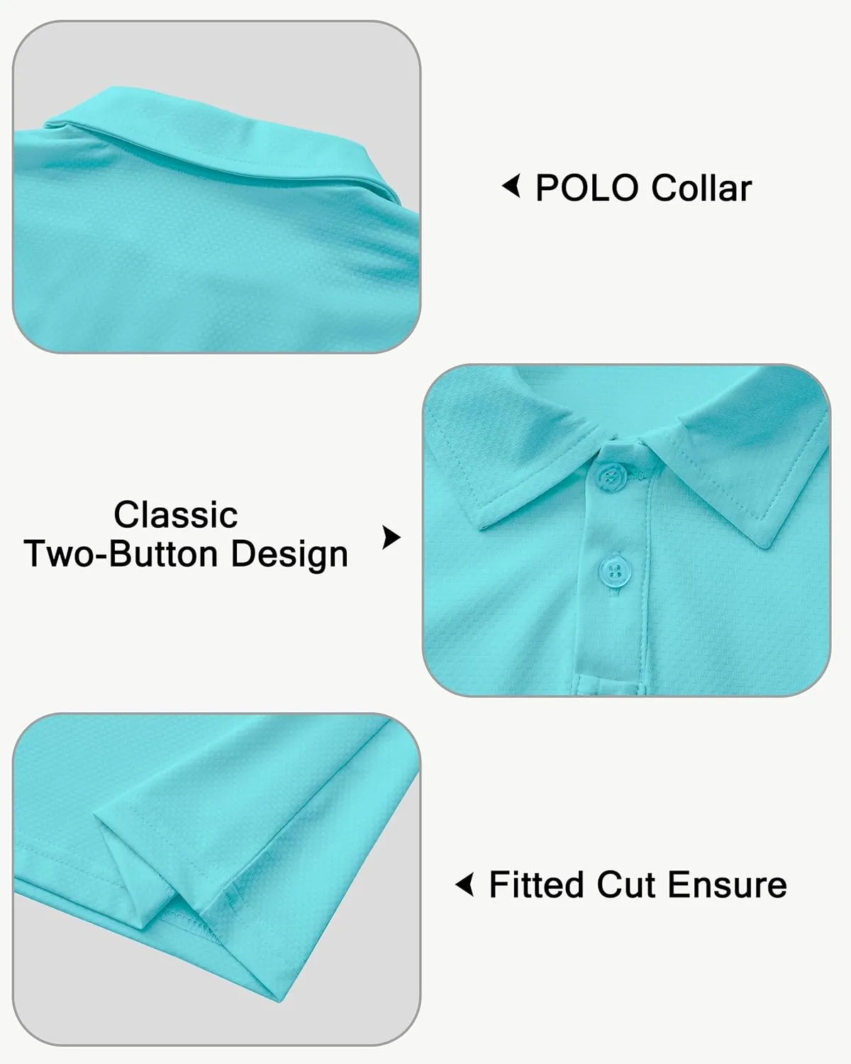 Boys' Performance Polo Shirt - Golf Grid Short Sleeve Collar Shirts Youth Stretch Quick Dry Lightweight Athletic UPF50 