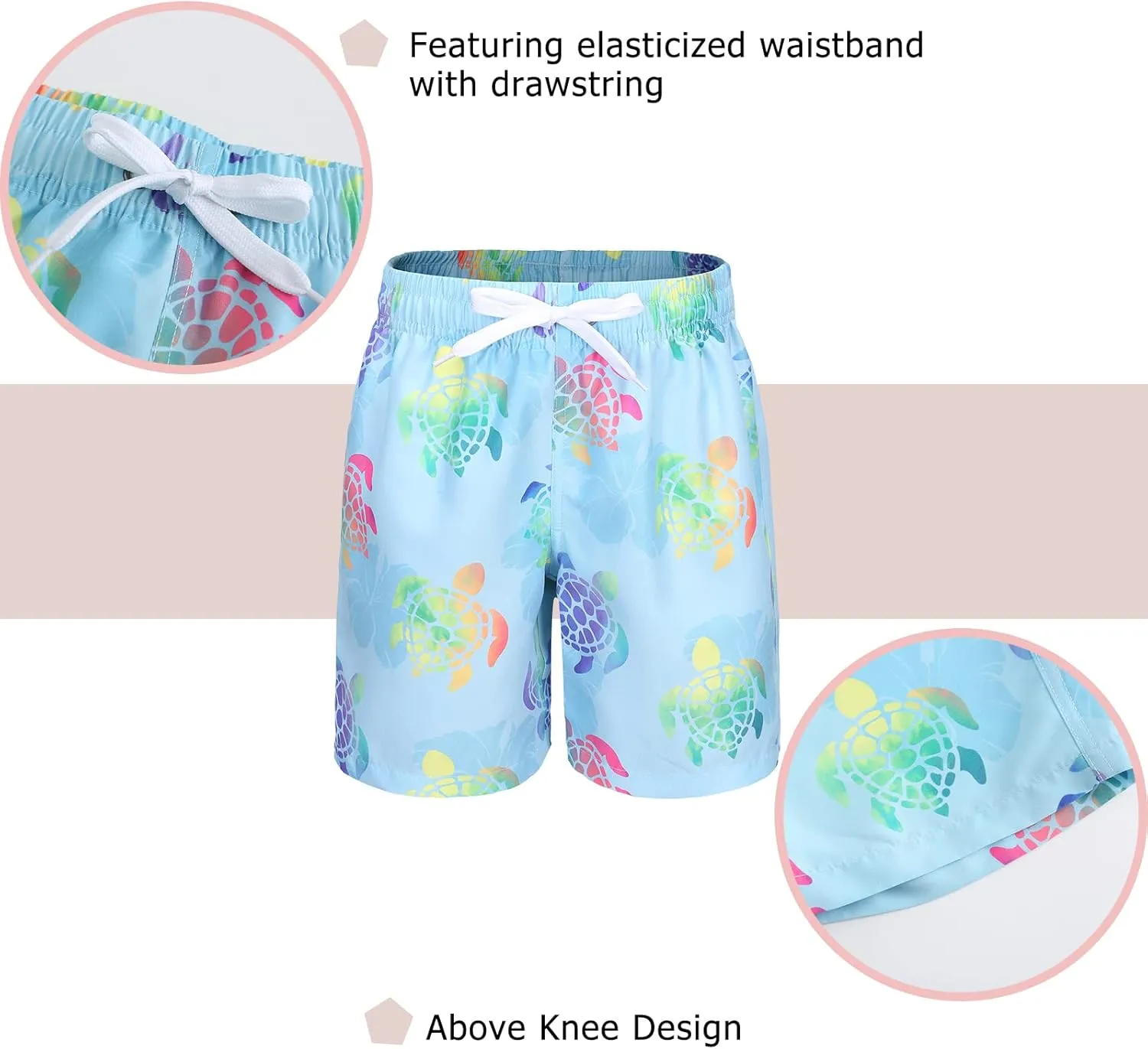 Boys Swim Trunks Kids Quick Dry Beach Boards Shorts Swimsuits Shorts UPF 50  Sun Protection