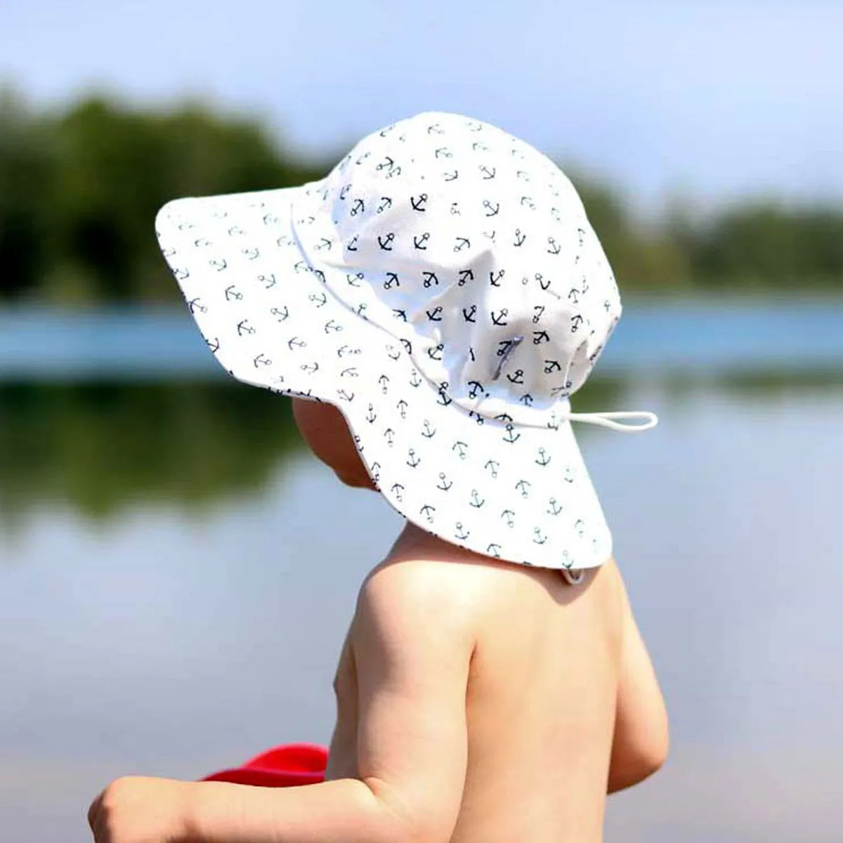 Bucket Cotton Sun Hat, 50  UPF, Adjustable  – Grey