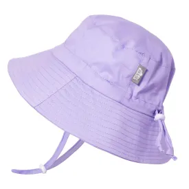Bucket Cotton Sun Hat, 50  UPF, Adjustable – Lavender