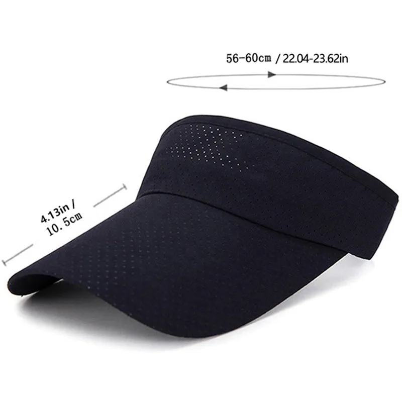 Bulk Breathable Air Sun Hats Men Women Adjustable Visor UV Protection Top Empty Sports Tennis Golf Running Sunscreen Cap