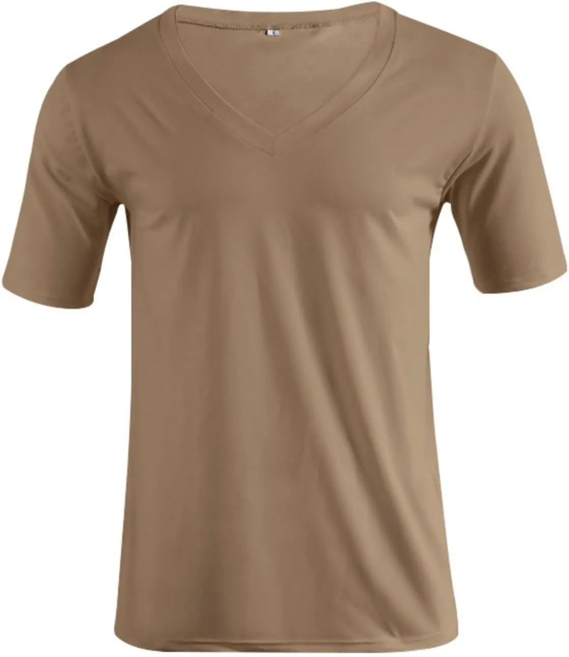 Casual Short Sleeve Shirts for Mens Deep V Neck T Shirts Muscle Slim Fit Tee Low Cut Stylish Tops