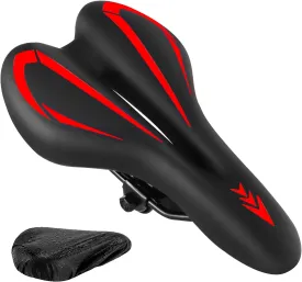 Comfortable Bike Seat for Men & Women,Ozikutech Universal Fit Bicycle Saddle for Mountain BMX City and Road Bikes - Waterproof & Shock-Absorbing
