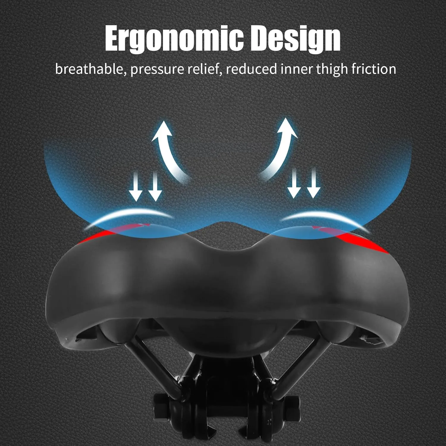 Comfortable Bike Seat for Men & Women,Ozikutech Universal Fit Bicycle Saddle for Mountain BMX City and Road Bikes - Waterproof & Shock-Absorbing