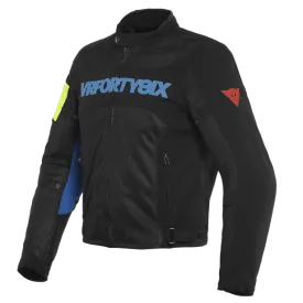 DAINESE VR46 GRID AIR TEX JACKET BLACK/BLUE/FLOU-YELLOW