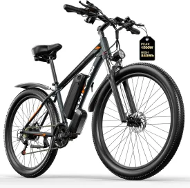 Electric Bikes for Adults, 29'' Ebike with Peak 1500W Brushless Motor and 17.5Ah Battery, 80 Miles Pedal Assist Electric Mountain Bike for Commuter, 34MPH Fast E-bike, 21-Speed Gear Electric Bicycle