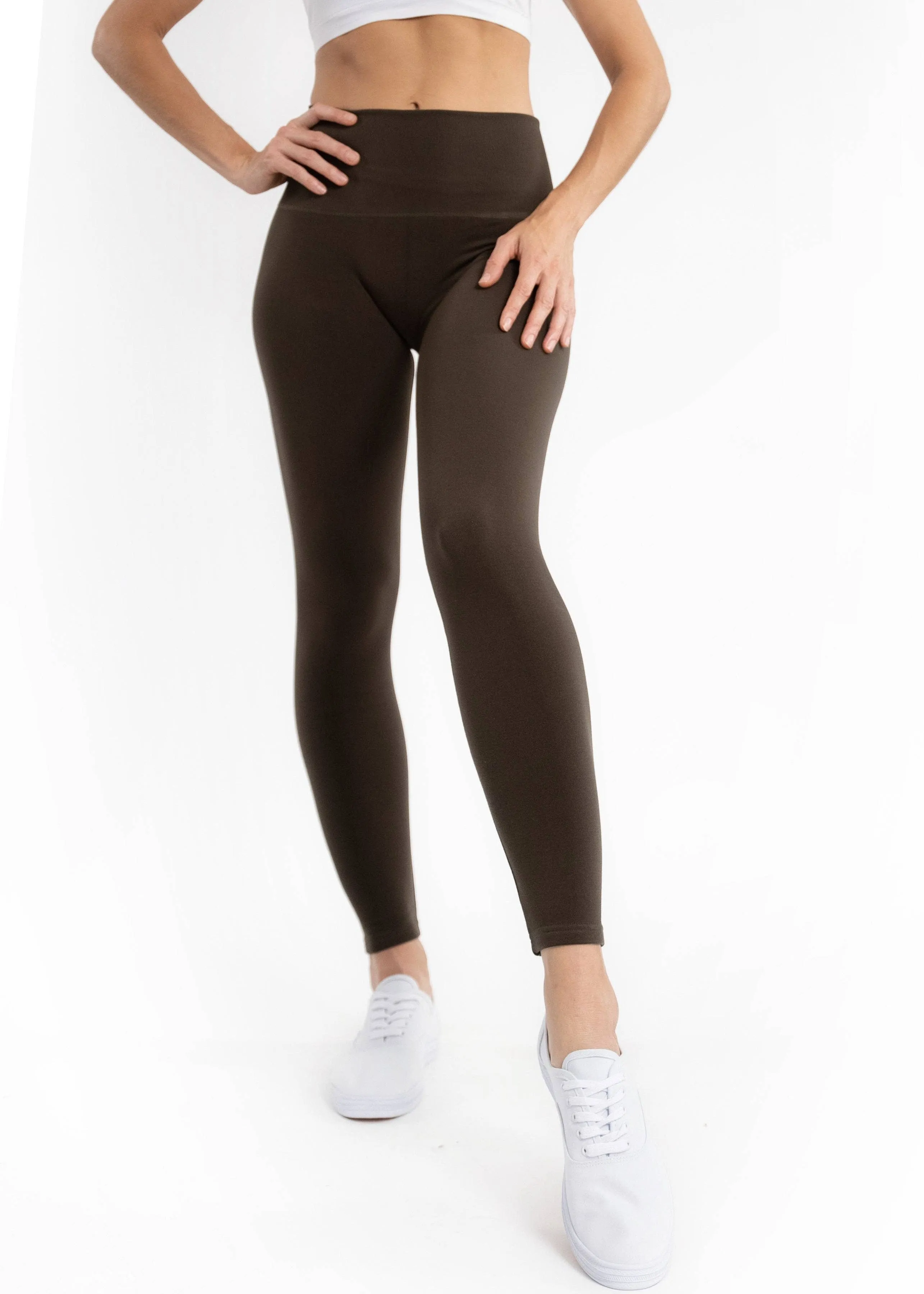 Fleece Lined Leggings: Navy