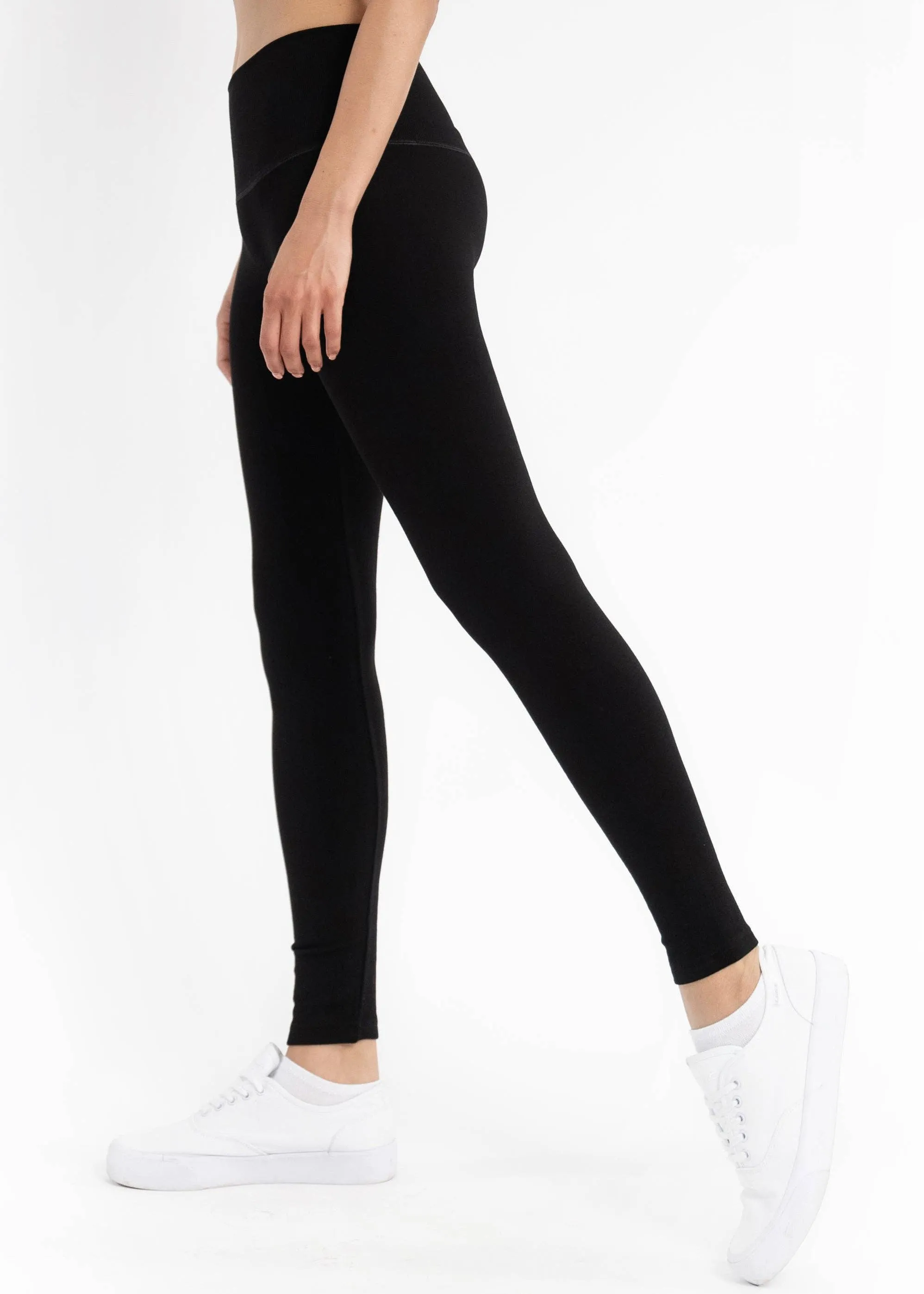 Fleece Lined Leggings: Navy