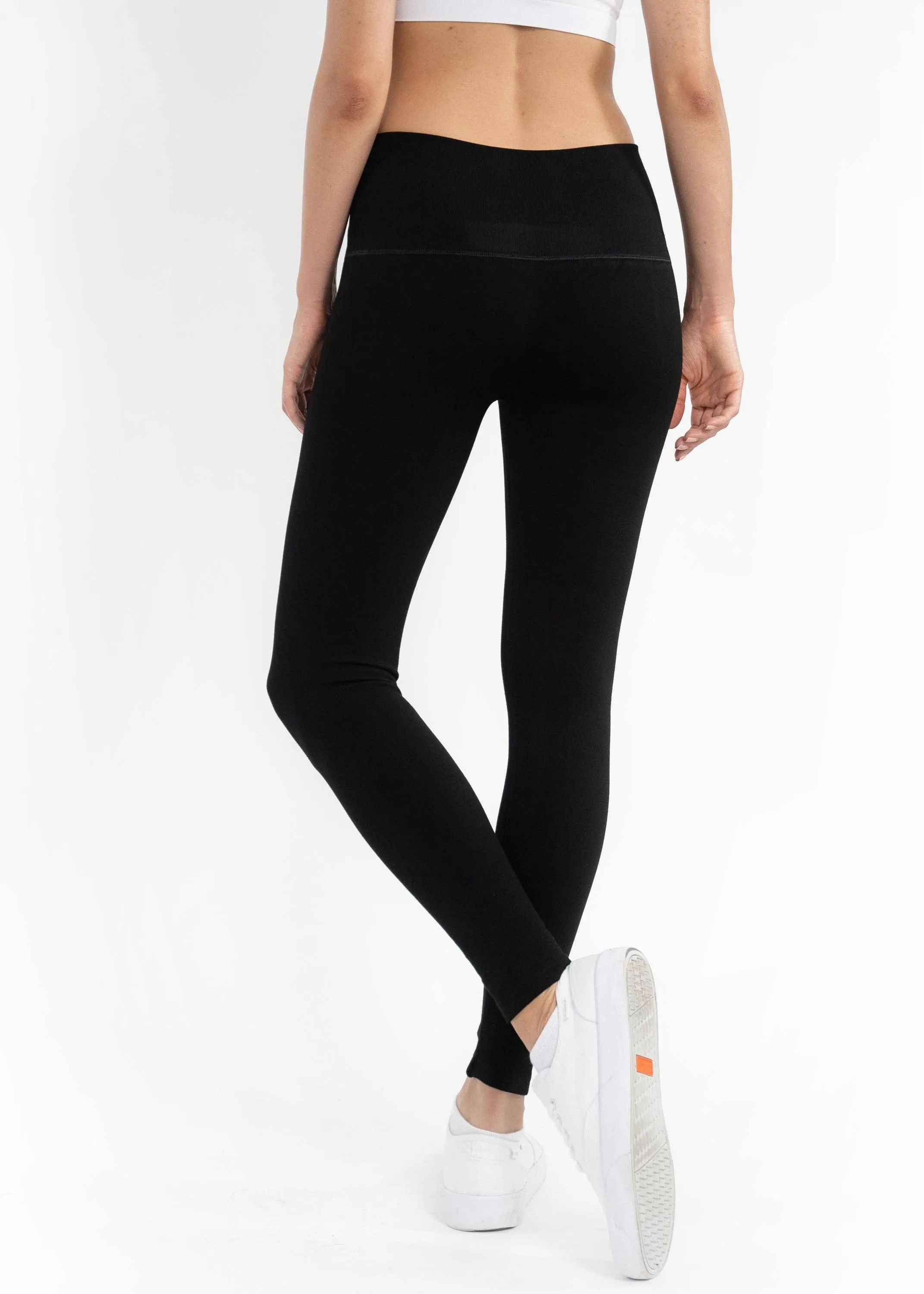 Fleece Lined Leggings: Navy