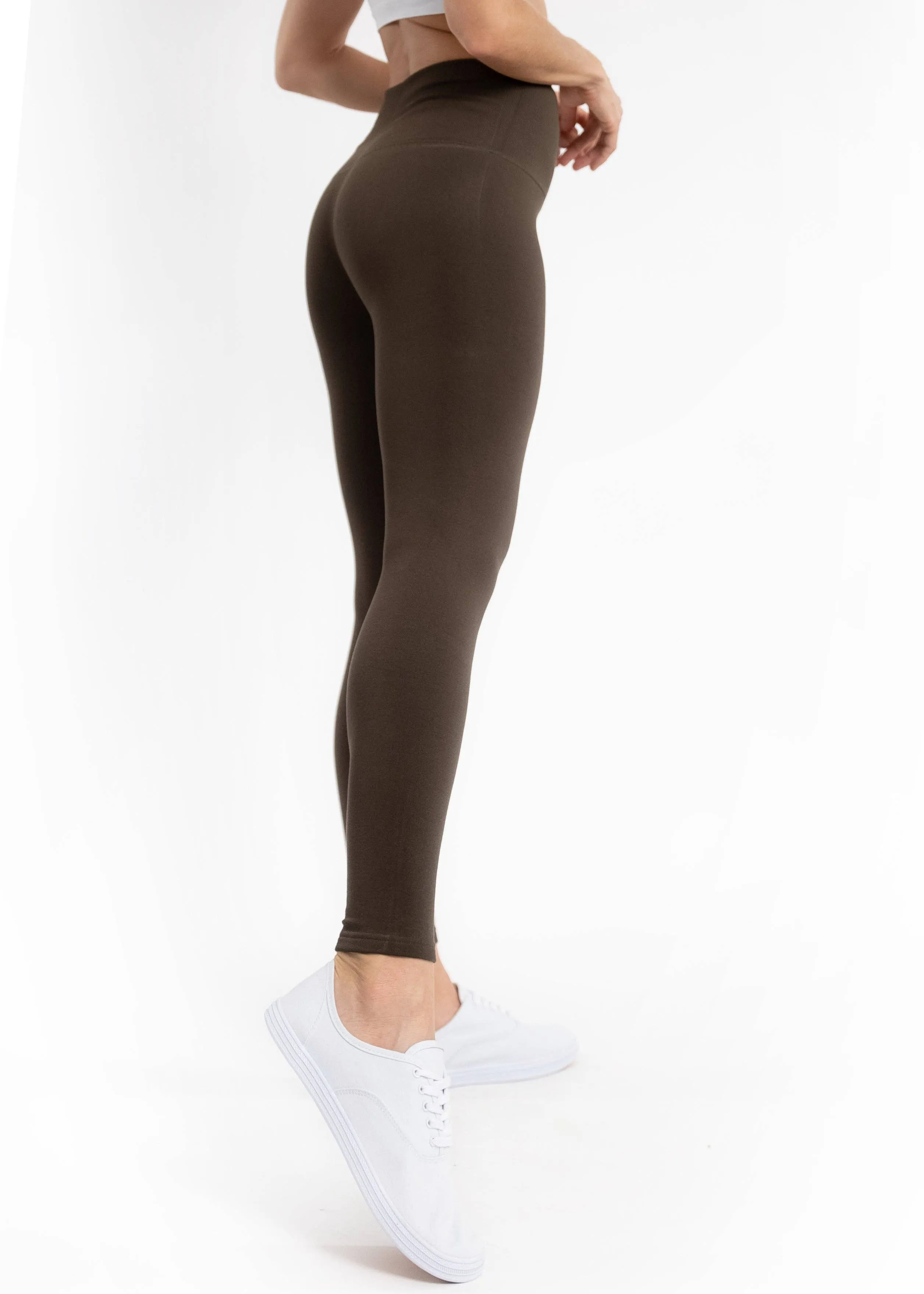 Fleece Lined Leggings: Navy