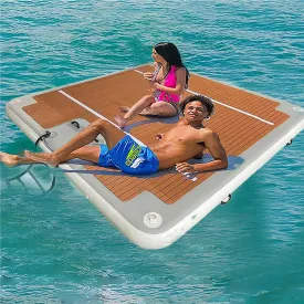 Floating Island Raft,Large Floating Platform Lake Mat, Water Fishing Platform Yoga Mat,Portable Island Deck Mat (2 * 6m)