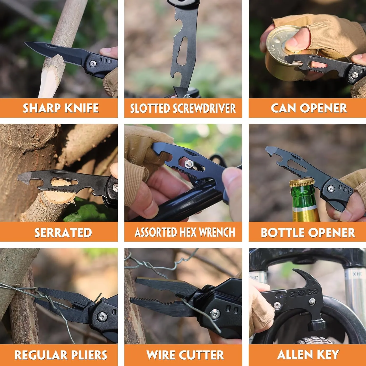 Gifts for Men Dad Husband - Birthday Gifts for Man, Stocking Stuffers for Men - Mens Stocking Stuffers, Christmas Man Gift Ideas - Hammer Presents for Camping, Hiking, Groomsmen Gift, Multitool