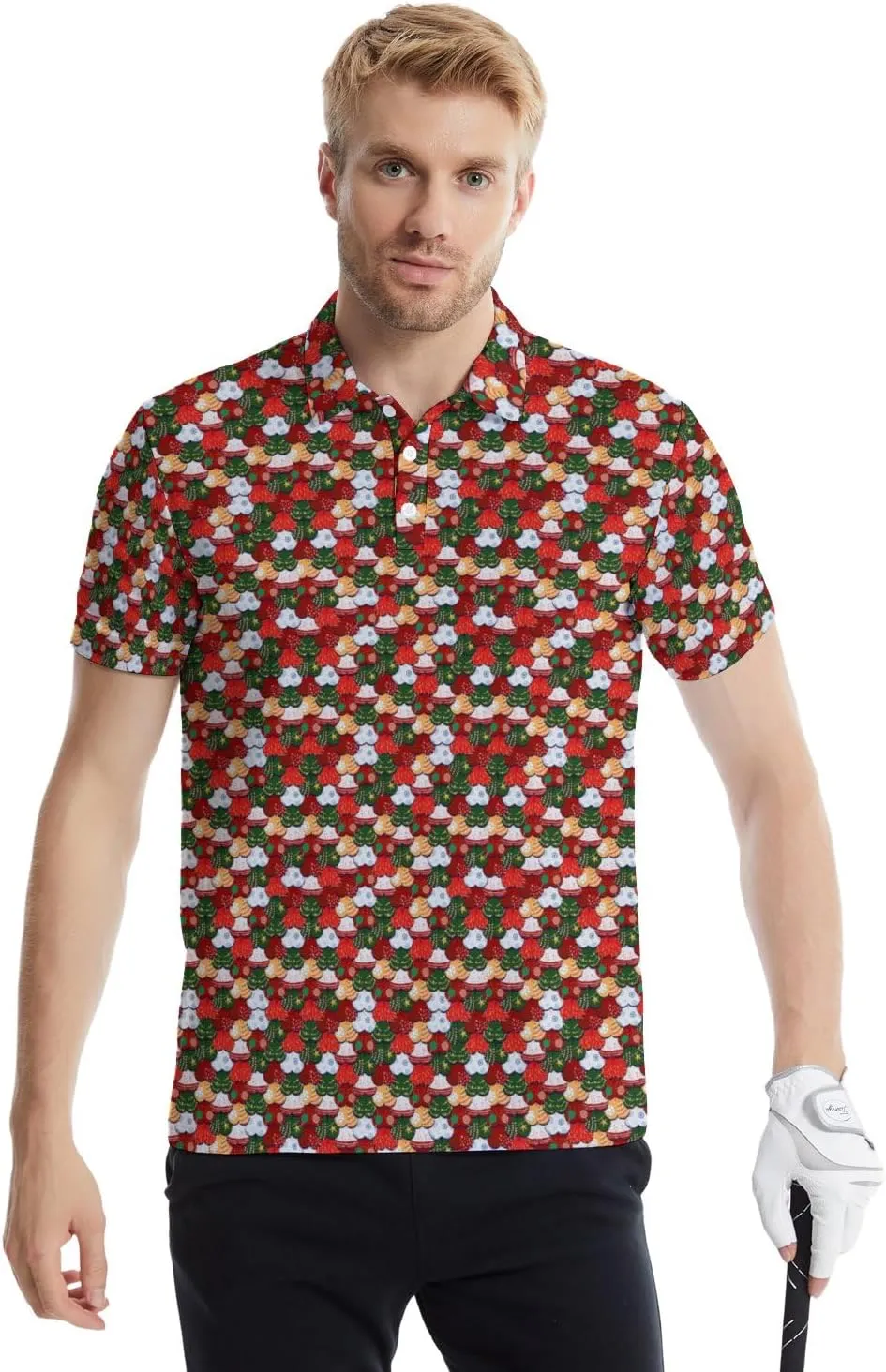 Golf Polo Shirts for Men Athletic Golf Polos Short Sleeve Performance Golf Shirts