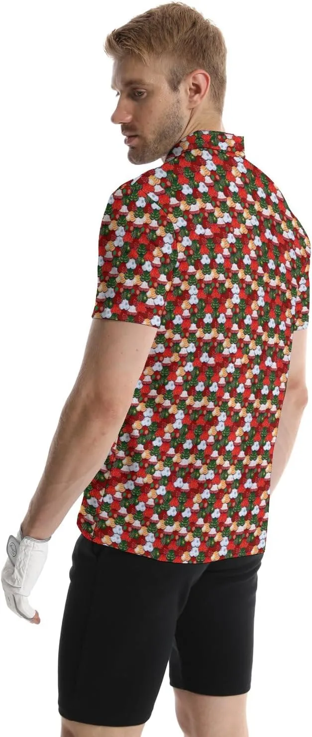 Golf Polo Shirts for Men Athletic Golf Polos Short Sleeve Performance Golf Shirts