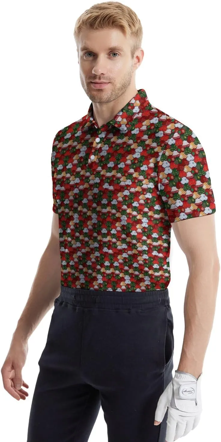 Golf Polo Shirts for Men Athletic Golf Polos Short Sleeve Performance Golf Shirts