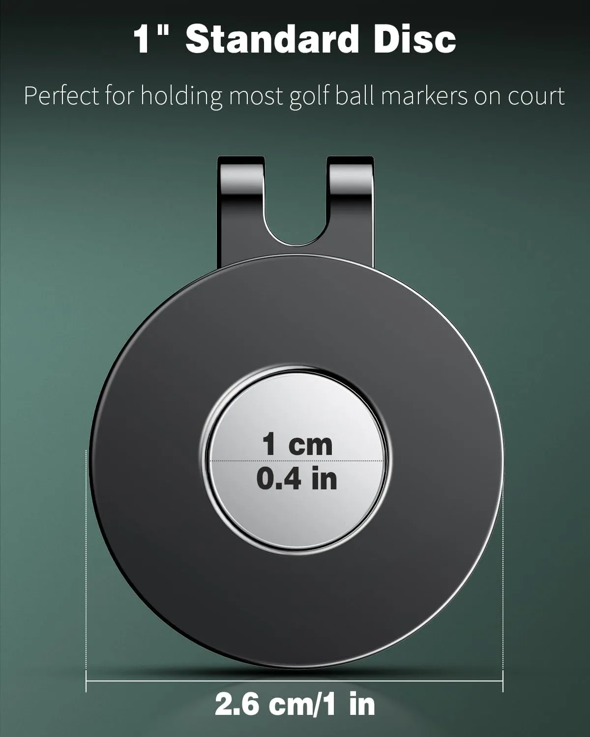 GreenHaven Golf Hat Clips Magnetic Golf Ball Marker Holders for Golf Hats Caps Pants Gloves Bags Visors Belts Nickel-Plated Alloy Clips for Metal Golf Ball Markers (Ball Marker Not Included)