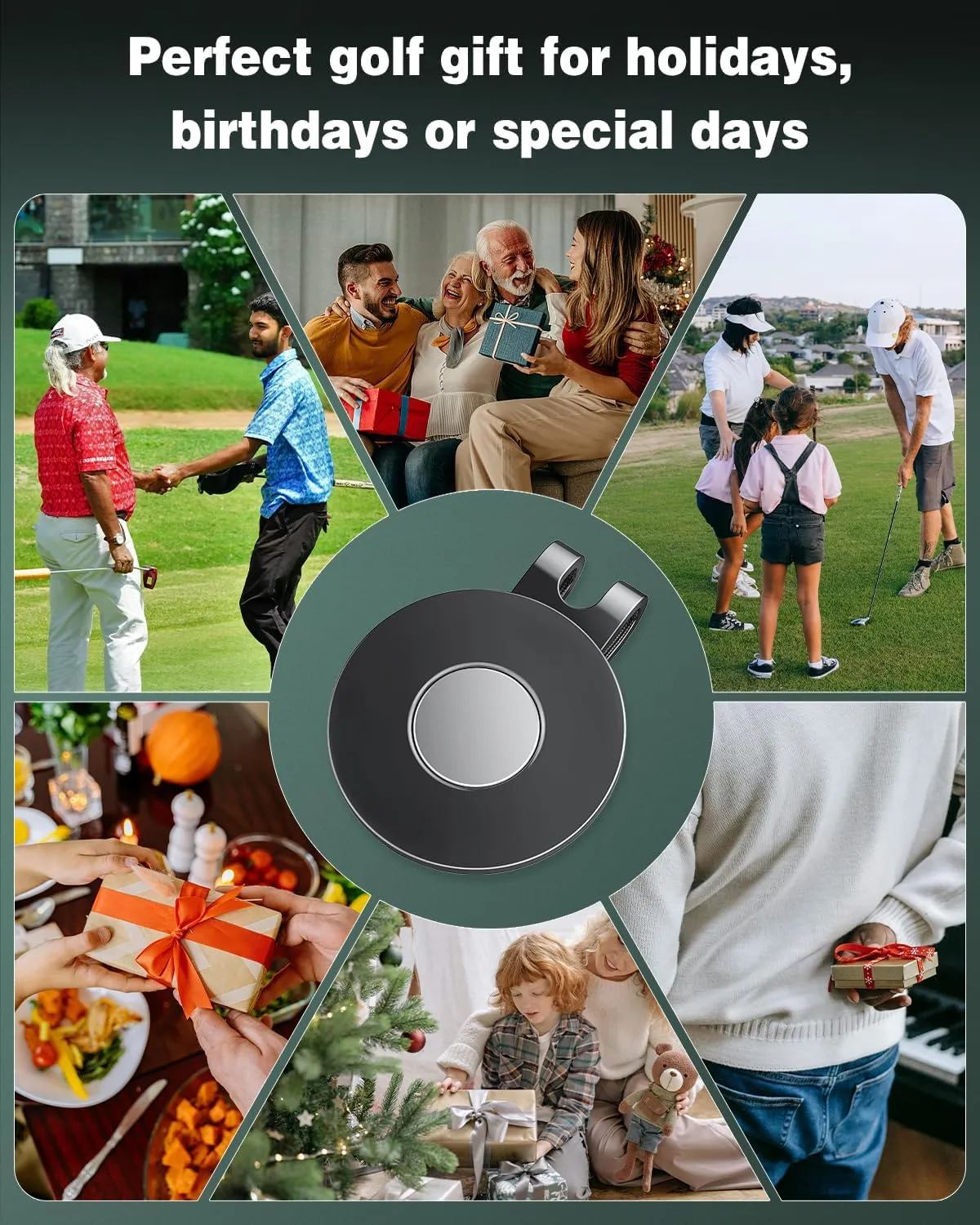 GreenHaven Golf Hat Clips Magnetic Golf Ball Marker Holders for Golf Hats Caps Pants Gloves Bags Visors Belts Nickel-Plated Alloy Clips for Metal Golf Ball Markers (Ball Marker Not Included)