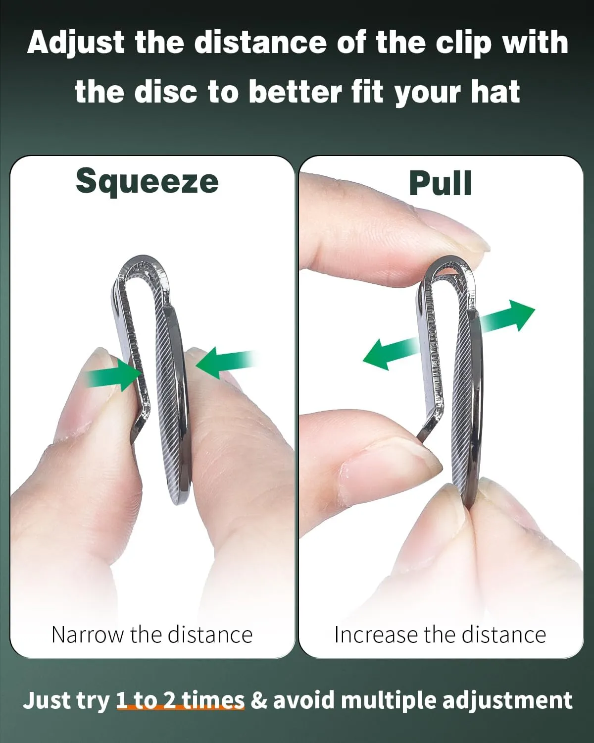 GreenHaven Golf Hat Clips Magnetic Golf Ball Marker Holders for Golf Hats Caps Pants Gloves Bags Visors Belts Nickel-Plated Alloy Clips for Metal Golf Ball Markers (Ball Marker Not Included)