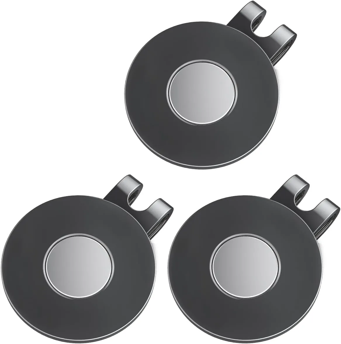 GreenHaven Golf Hat Clips Magnetic Golf Ball Marker Holders for Golf Hats Caps Pants Gloves Bags Visors Belts Nickel-Plated Alloy Clips for Metal Golf Ball Markers (Ball Marker Not Included)