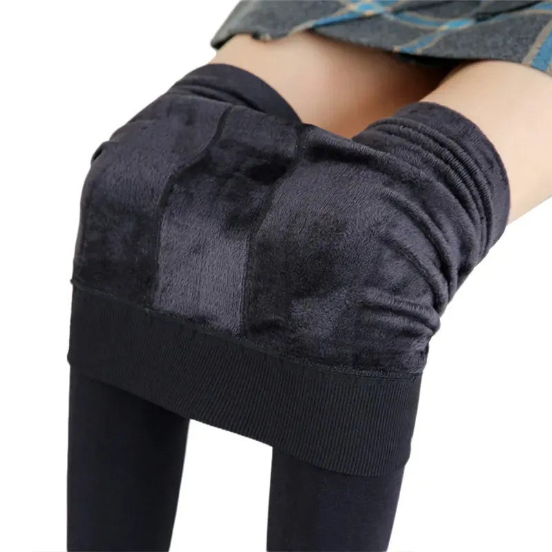 High Waist Velvet Winter Leggings