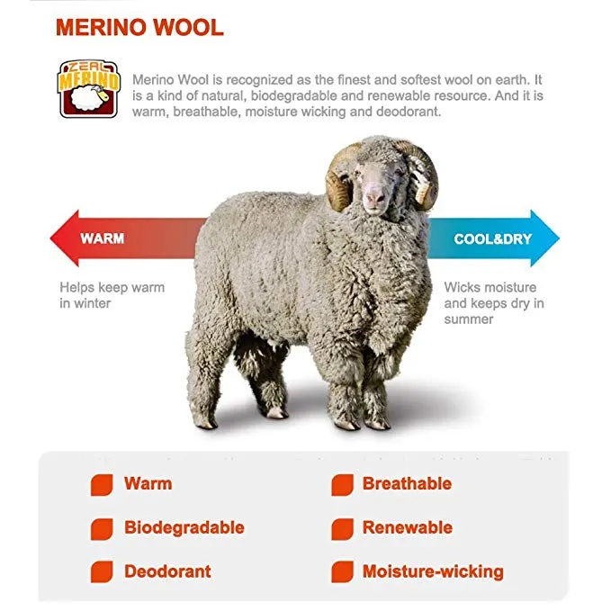 HIKING Merino Wool Crew Socks Winter