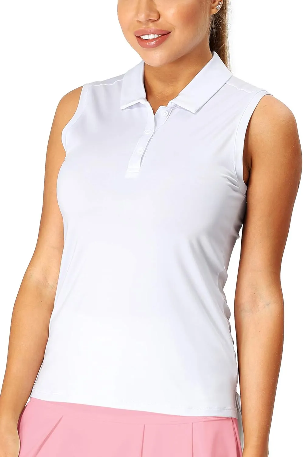 icyzone Women's Golf Sleeveless Polo Shirts Tennis Tank Tops Athletic T-Shirts