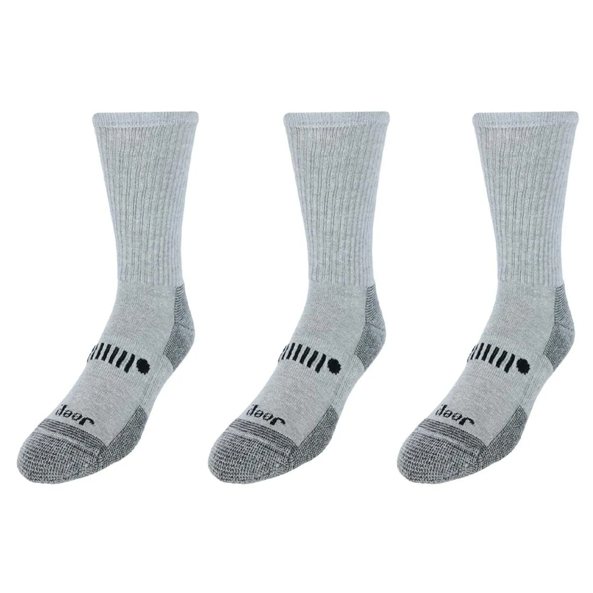 Jeep Men's Classic Cotton Crew Socks (3 Pair Pack)