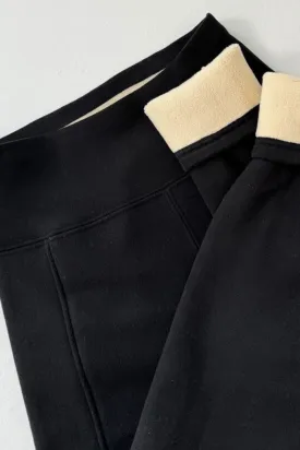 Kate black fleece lined leggings