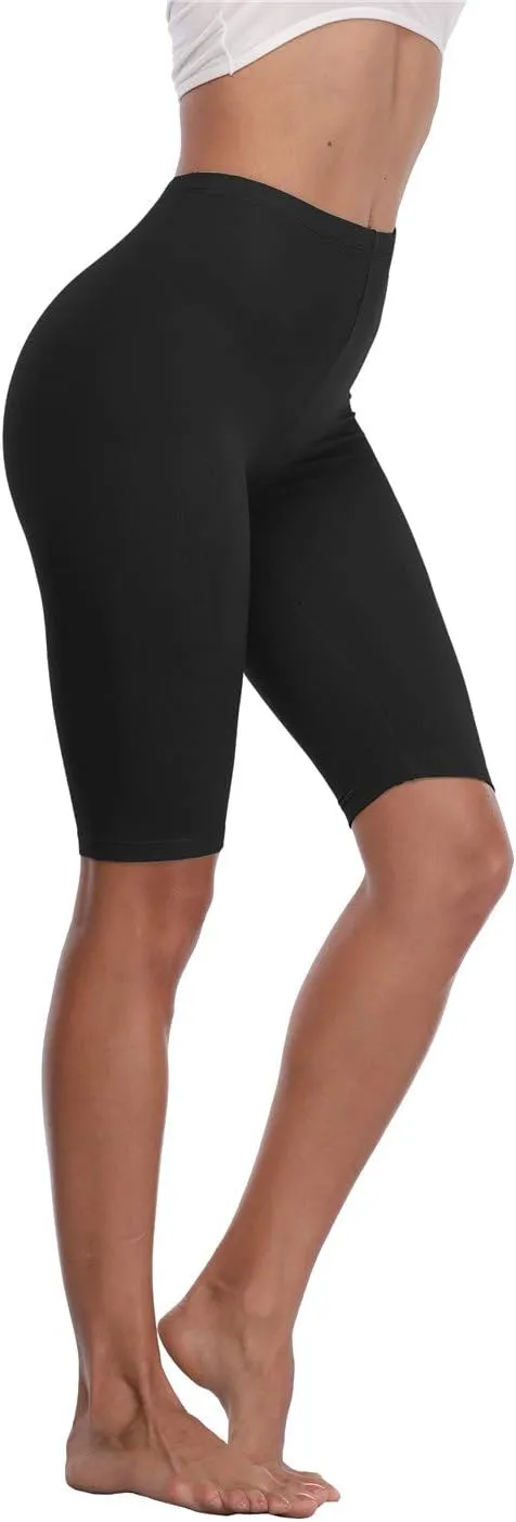 Kotii Women's Buttery Soft Short Leggings Modal Cotton Shorts Under Dresses Leggings Pants