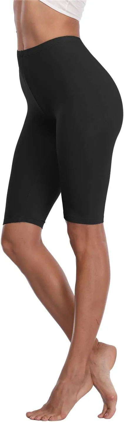 Kotii Women's Buttery Soft Short Leggings Modal Cotton Shorts Under Dresses Leggings Pants