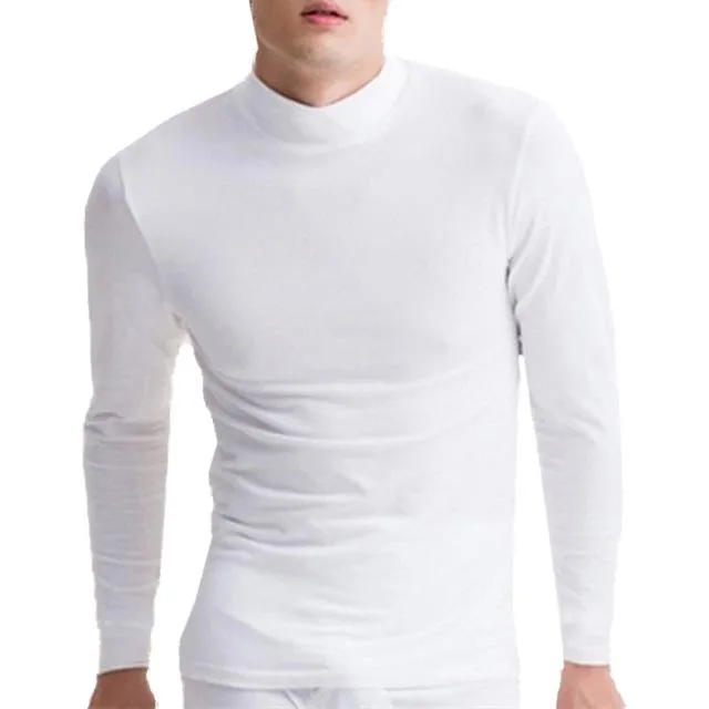 Mens Autumn Winter Turtle Neck Tops