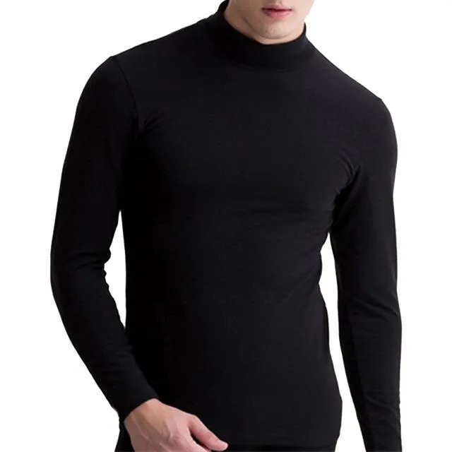 Mens Autumn Winter Turtle Neck Tops