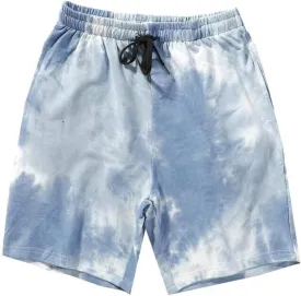 Mens Casual Drawstring Tie Dye Summer Shorts Workout Sweat Running Beach Shorts for Men