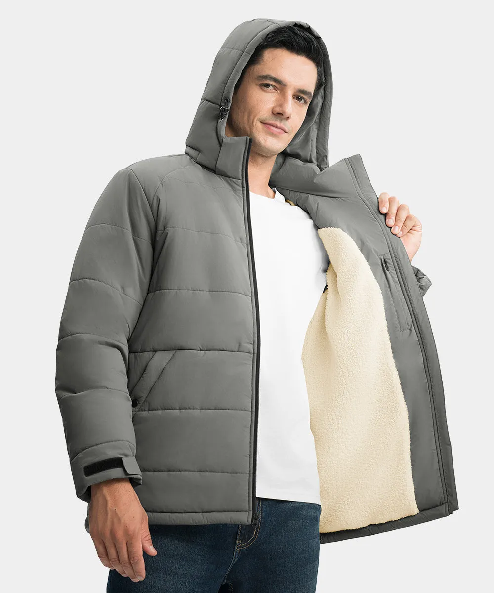 Men's Mid-length Wool Fleece Lining Jacket