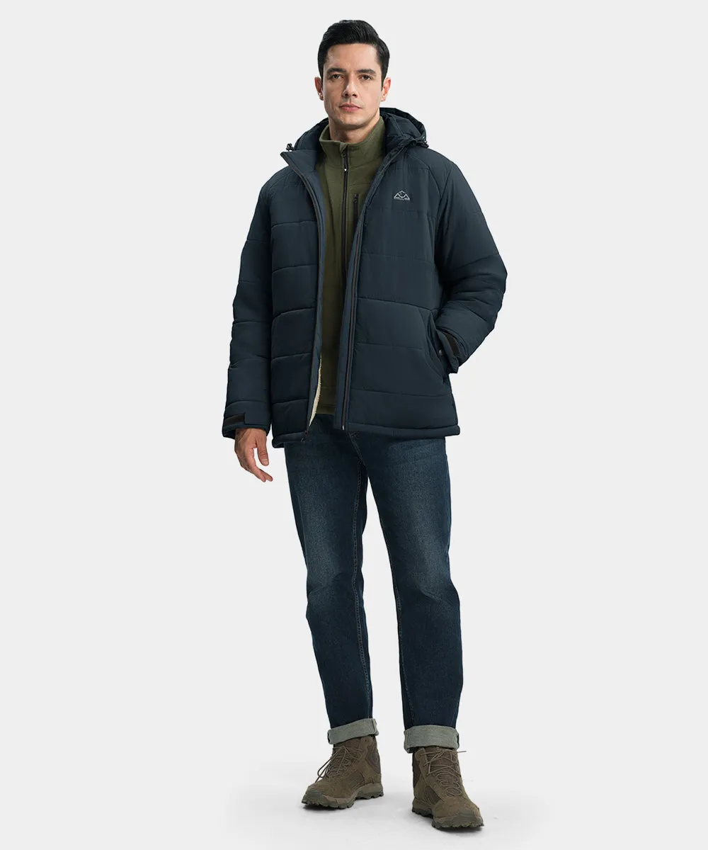 Men's Mid-length Wool Fleece Lining Jacket