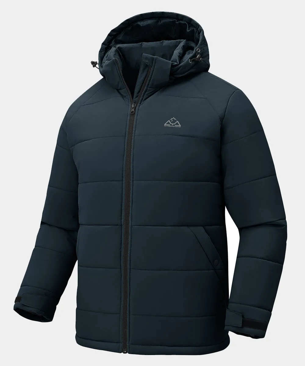 Men's Mid-length Wool Fleece Lining Jacket