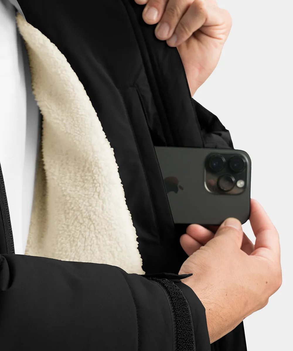 Men's Mid-length Wool Fleece Lining Jacket