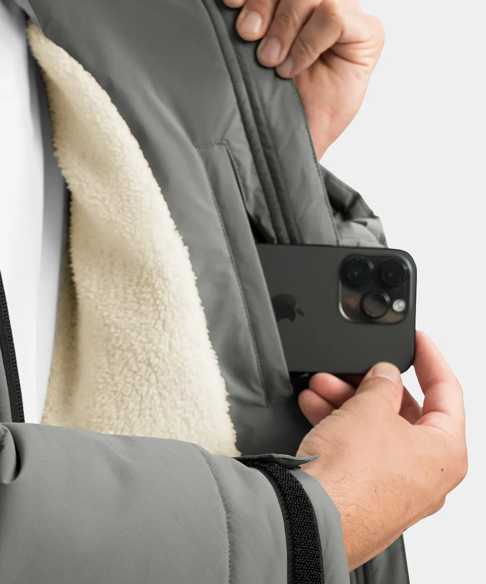 Men's Mid-length Wool Fleece Lining Jacket