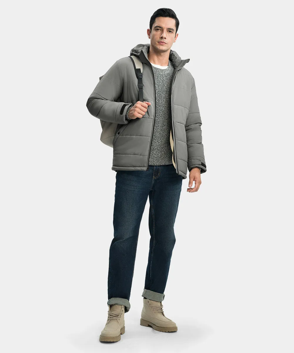 Men's Mid-length Wool Fleece Lining Jacket